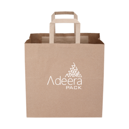 Flat handle Food Paper Bag  