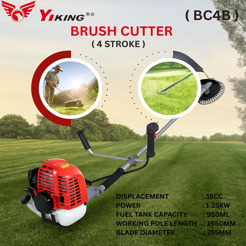 Yiking 2 Stroke Petrol Brush Cutter - Finish: Plastic Coated