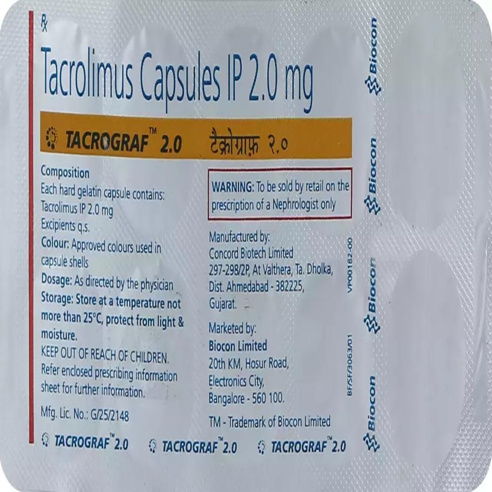 Tacrograf 2 mg Capsules