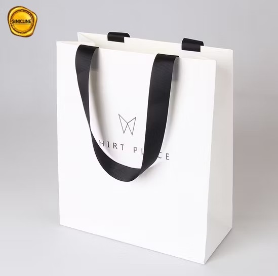 Paper Bag With Ribbon Handle