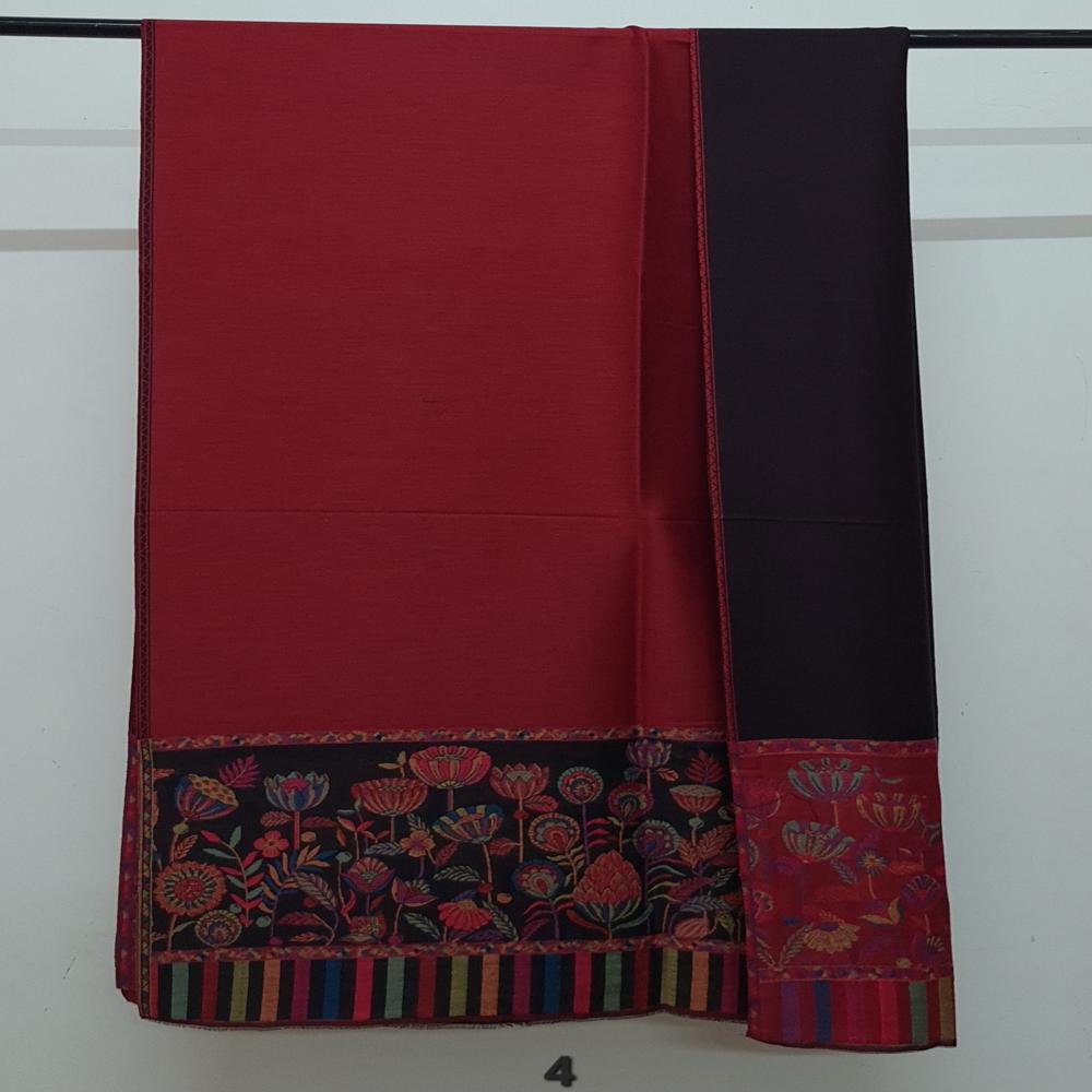 Pure Wool Reversible Jamawar Palla Stoles