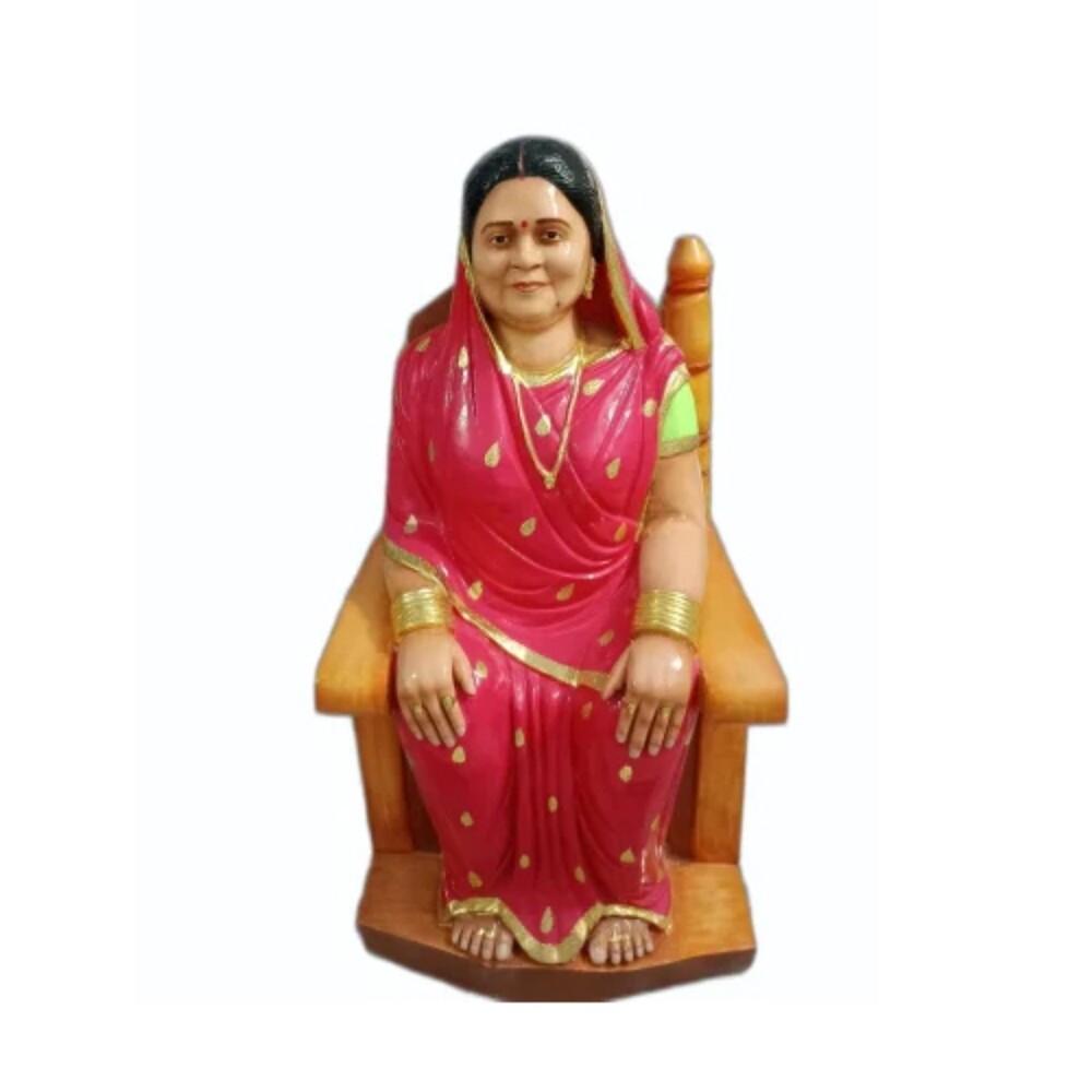 Multicolored Marble Stone Beautifully Crafted Human Statue