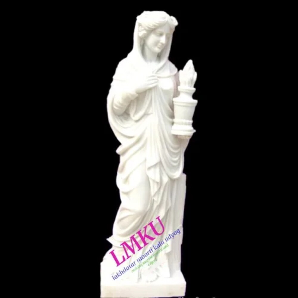 Marble Lady Statue - Color: White