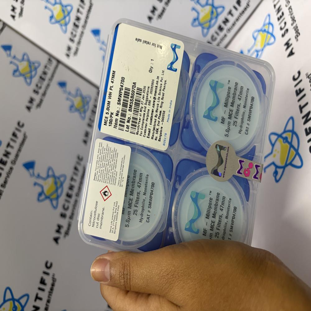 Mf Millipore Membrane Filter 5 Um Pore Size Smwp04700 Diameter 47mm - Grade: Laboratory/analytical Grade