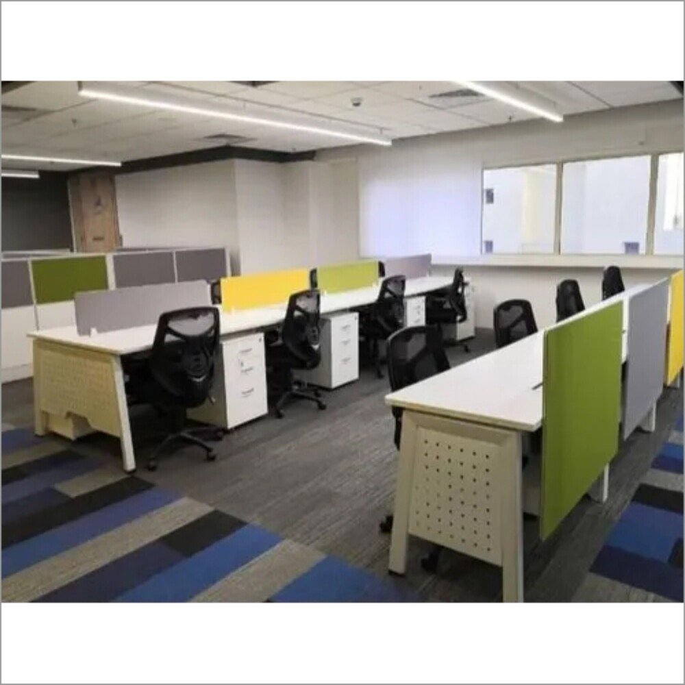 Matte Modular Workstation - 2.5 Feet, 1200x600x1200 Mm Size, White Color | Modern Design, Durable Metal And Wood, Indian Style, Linear Layout