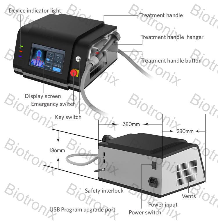 Advanced Black Class IV Laser Therapy Device for Physiotherapy
