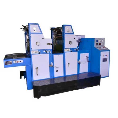 2 Colour Sheet Fed Offset Printing Machine - 5hp, 129x57x60 Inch, 3800 Kg | Rigid, Vibration-free, High-quality Printing With Centralized Lubrication System
