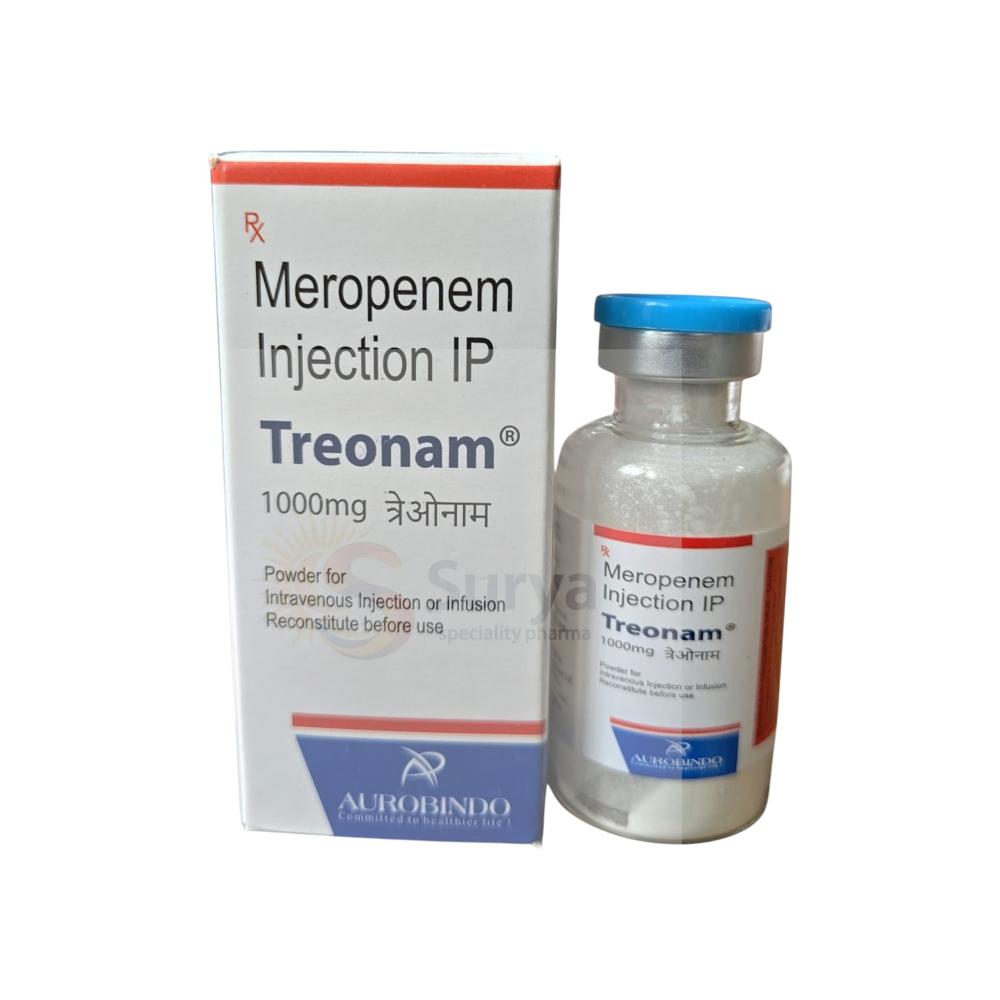 Meropenem 1gm injection (Treonam 1000 mg)