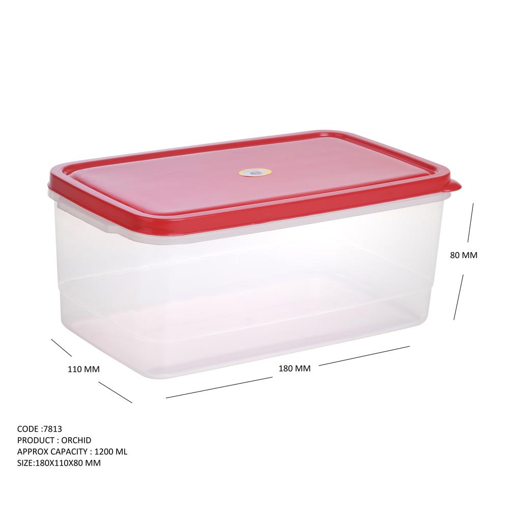 Orchid Microwave Safe Plastic Food Container - 1200 ml