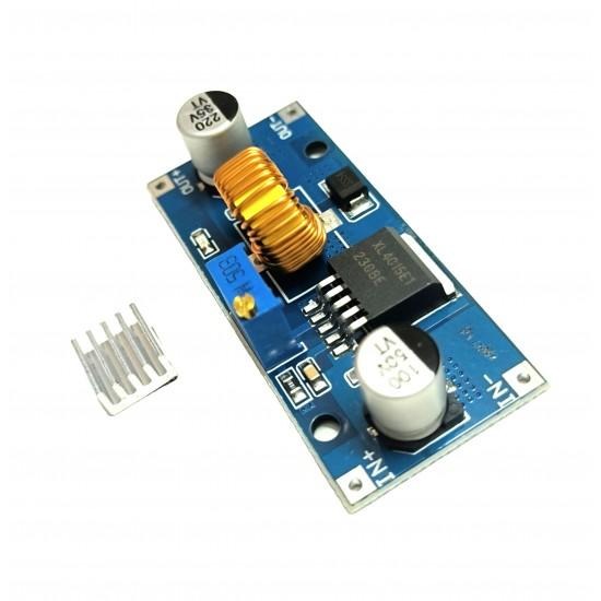 XL4015 5A DC-DC Step-Down Adjustable Power Supply Buck Module with Heatsink