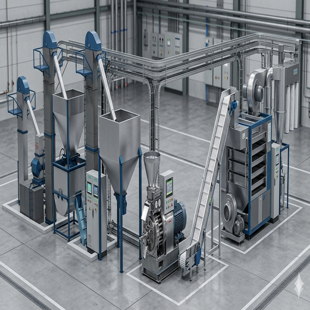 500 Kg Automatic Maize Flour Mill Plant