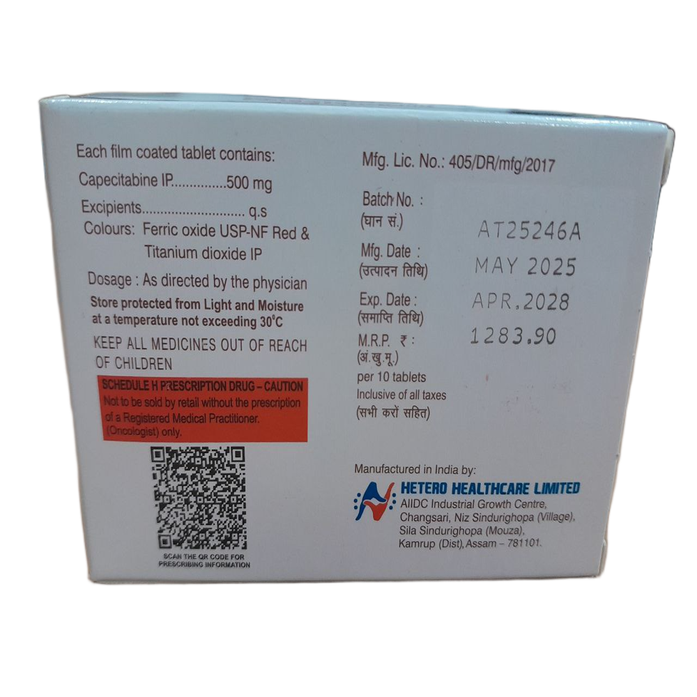 Capetero 500mg - Capecitabine Tablets