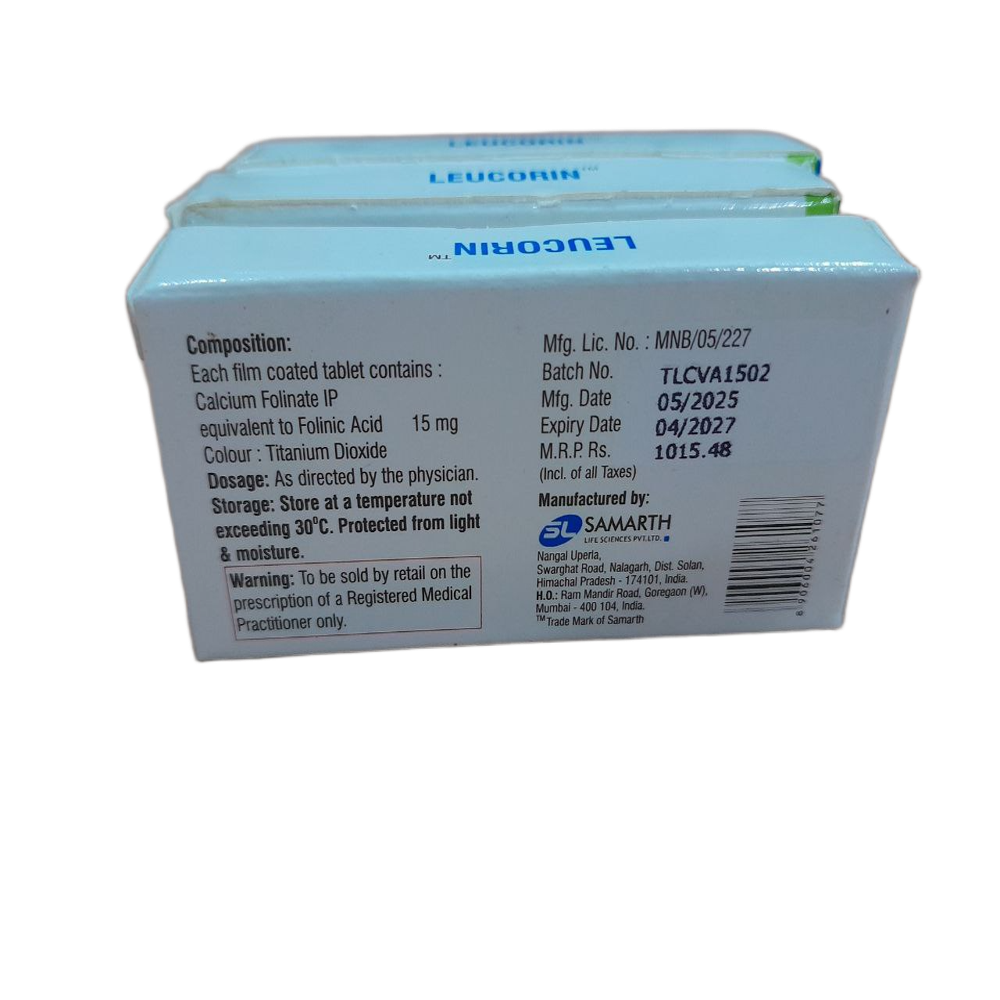 Leucorin 15mg - Calcium Folinate Tablets