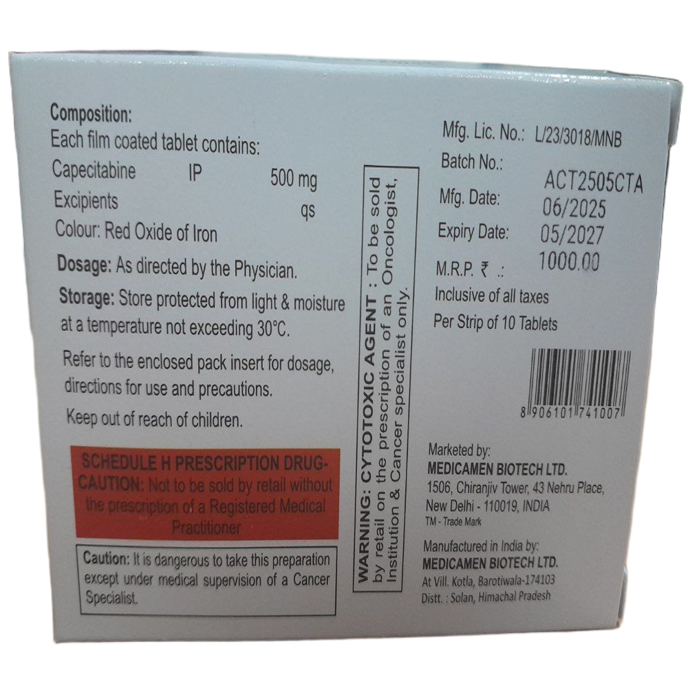 Capamed 500mg - Capecitabine Tablets