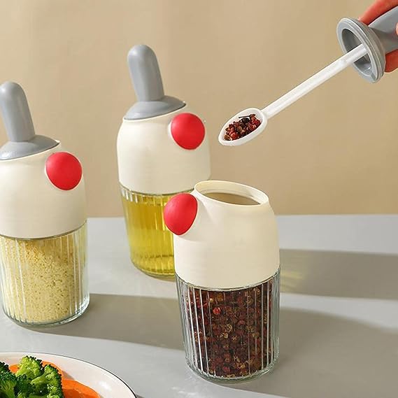 Home Glass Spice Jars Dipper - Capacity: 0.20 Kg