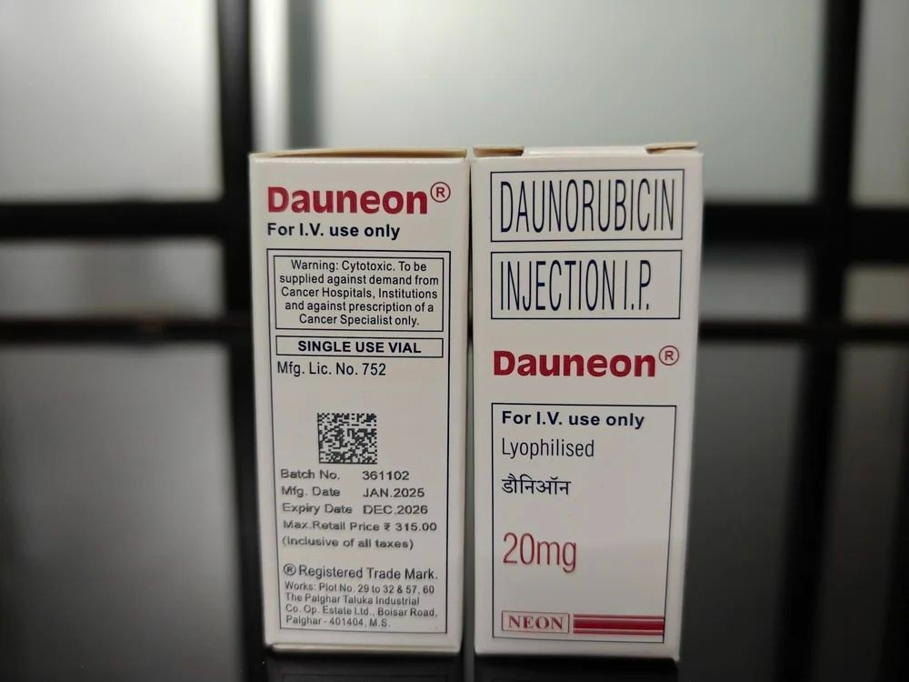 Daunorubicin injection 20 mg (20 mg/ml) Vial (1 ml)