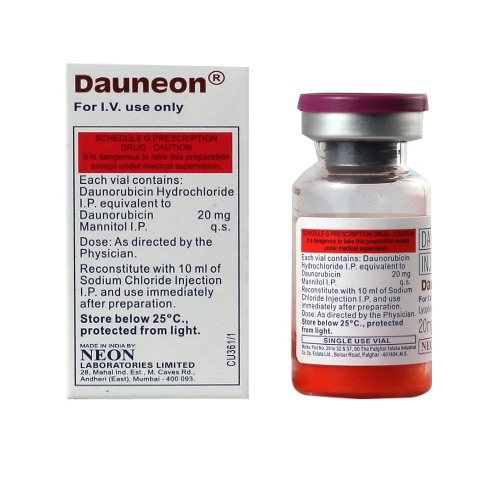 Daunorubicin injection 20 mg (20 mg/ml) Vial (1 ml)