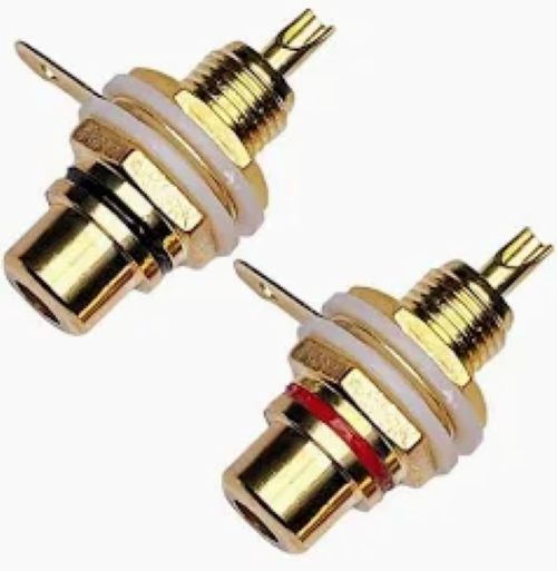 RCA Socket Gold Plated Panel Mount