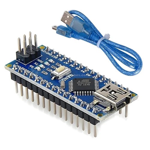 Nano Board R3 with CH340 Chip Microcontroller with Soldered Headper Pins with USB Cable
