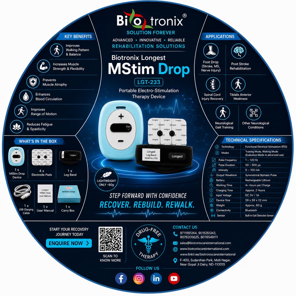 Advanced MStim Foot Drop Therapy System for Physiotherapy