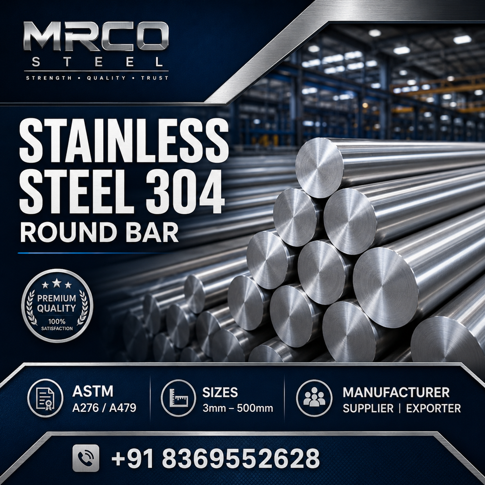 Stainless Steel 304 Round Bar Manufacturer, Supplier & Exporter in India