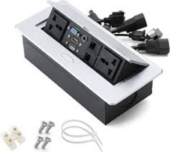 Cable Cubby For HDMI VGA Audio LAN & Power