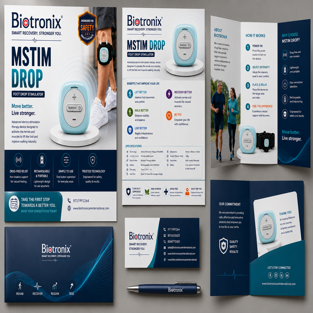 Advanced MStim Foot Drop Therapy System for Physiotherapy