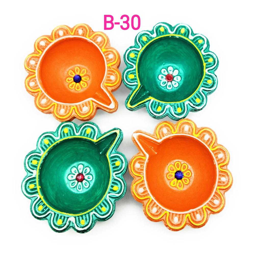 Handmade Clay Diyas