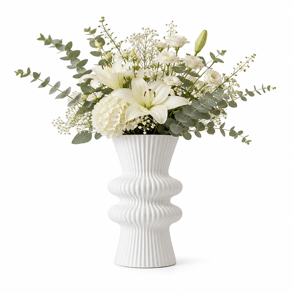 Modern Ceramic Decorative Flower Vase Premium Matte Finish Tabletop Decor