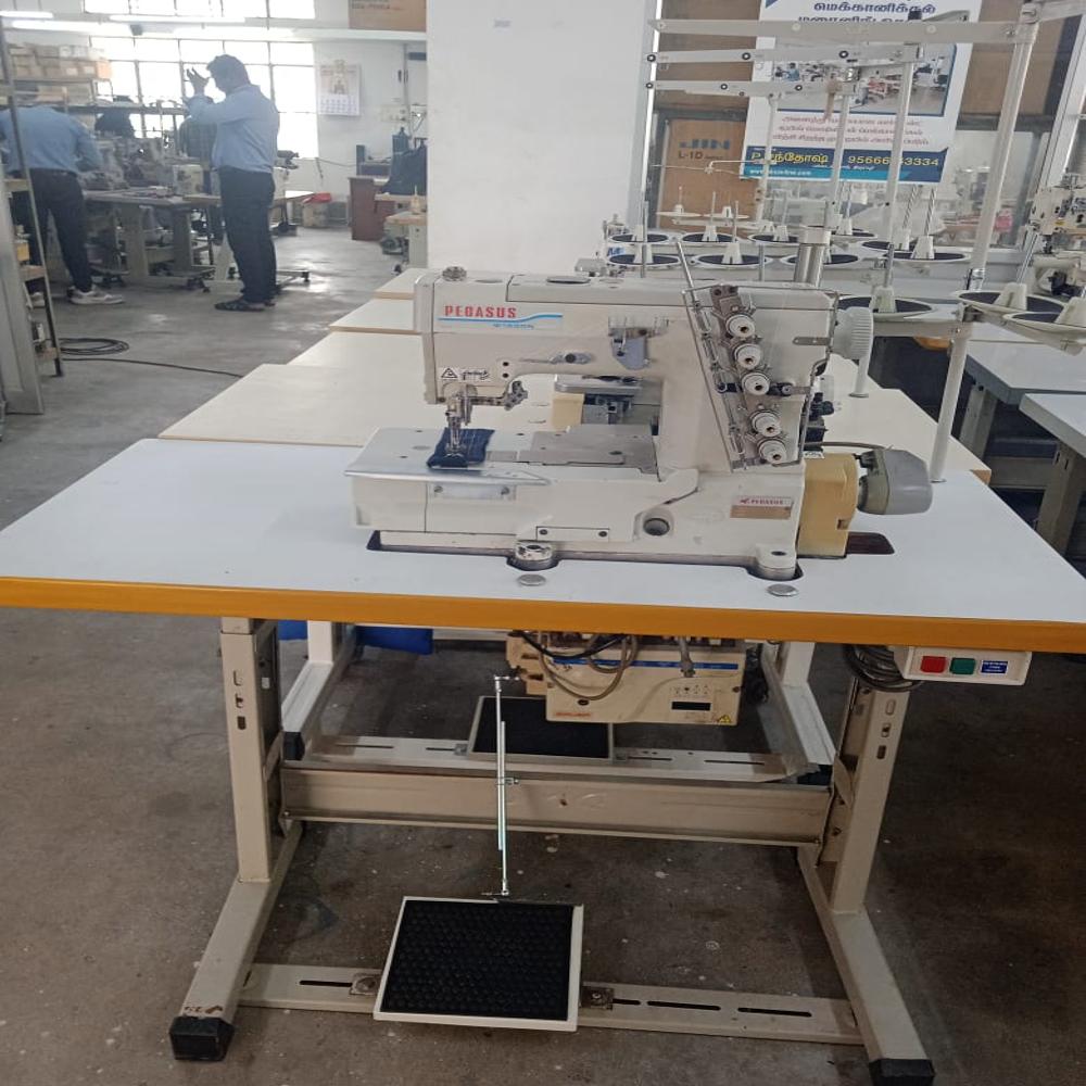 PEGASUS W1500N FLATBED FLATLOCK SEWING  MACHINE