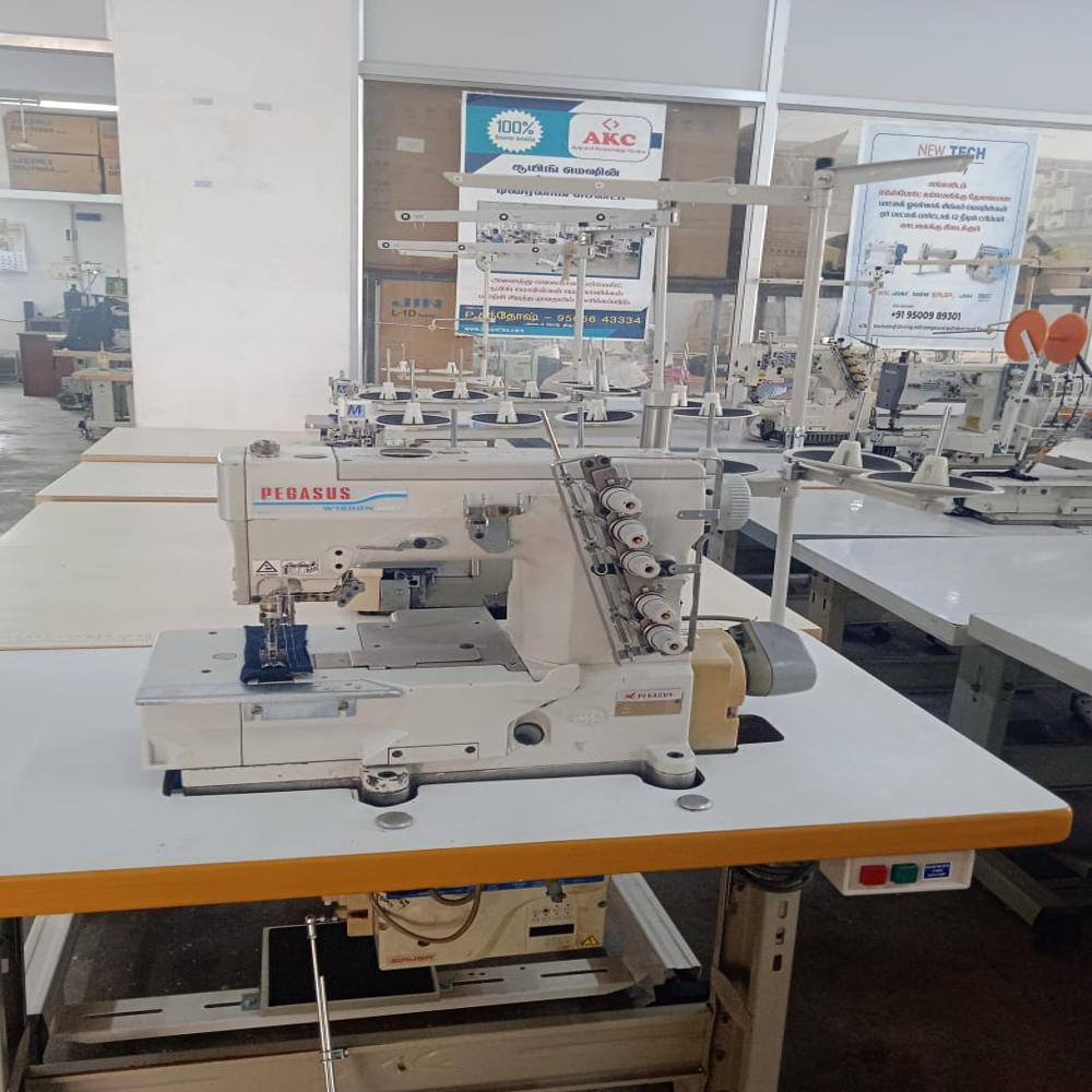 PEGASUS W1500N FLATBED FLATLOCK SEWING  MACHINE