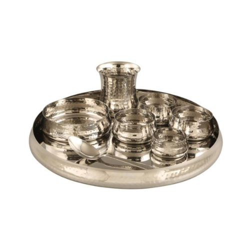 Steel Bhojan Thali - Color: Metalic