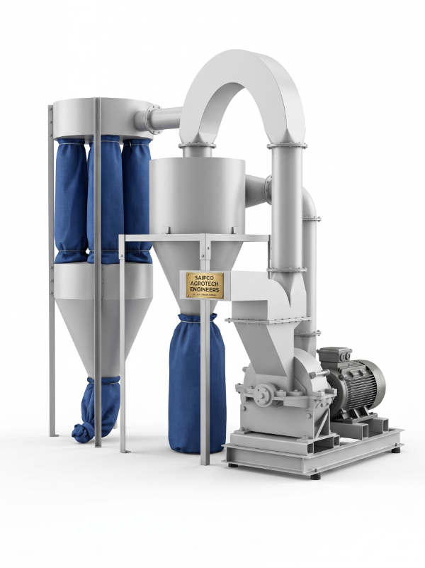 Besan Making Machine - Mild Steel, 5x2.5x5 Ft, Blue & White, 5 Hp Motor | 225-250 Kg/hr, Low Maintenance, High Torque Output