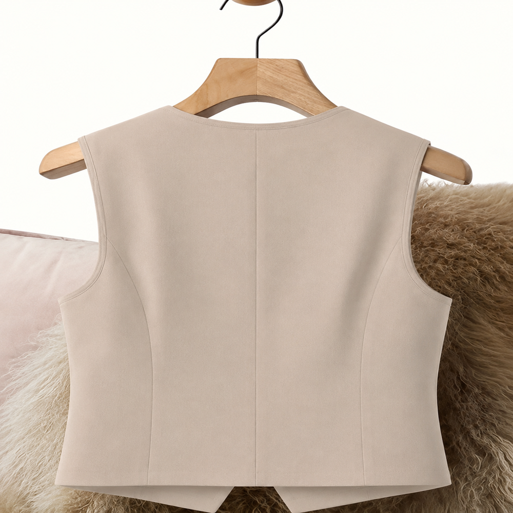 Women's Sleeveless Tailored V-Neck Vest
