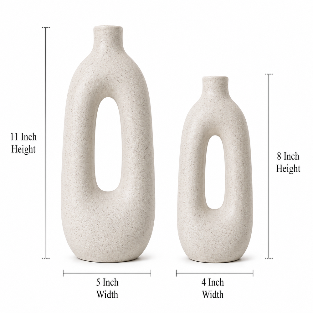 Modern Ceramic Decorative Flower Vase Premium Matte Finish Tabletop Decor