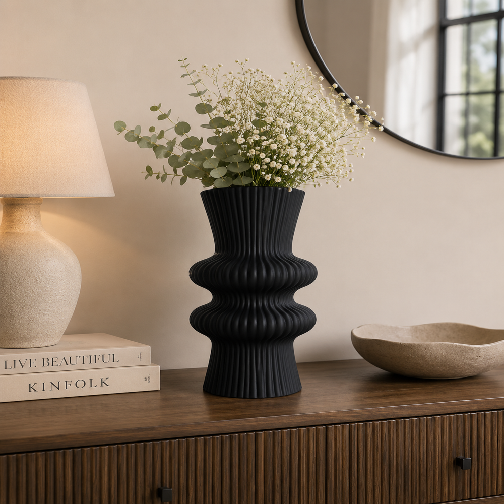 Modern Ceramic Vase Decorative Flower Vase Premium Matte Finish
