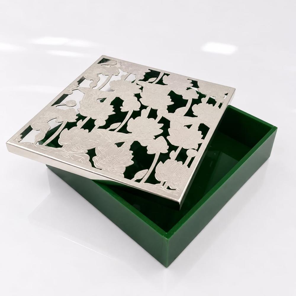 Silver Plated Steel & Rasin Dryfruit Box