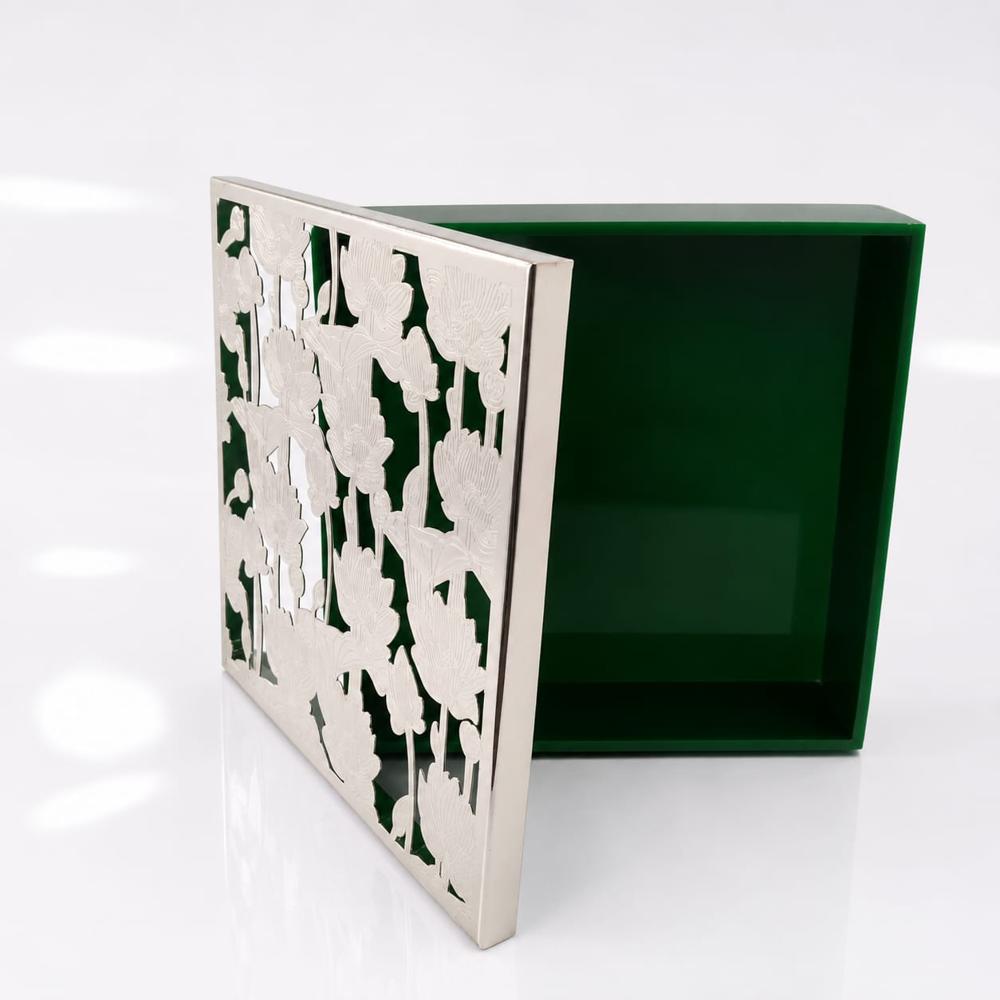 Silver Plated Steel & Rasin Dryfruit Box