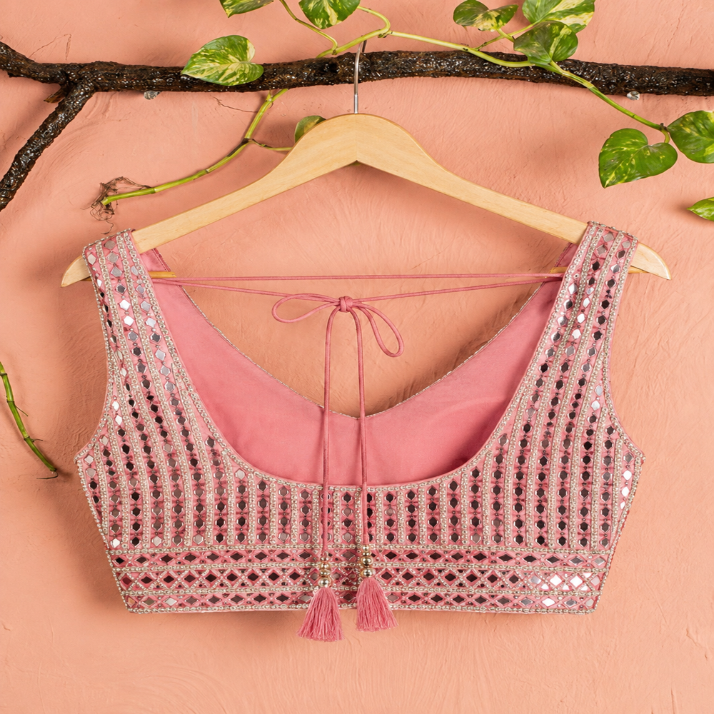 Women's Embroidered Mirror Work Designer Blouse