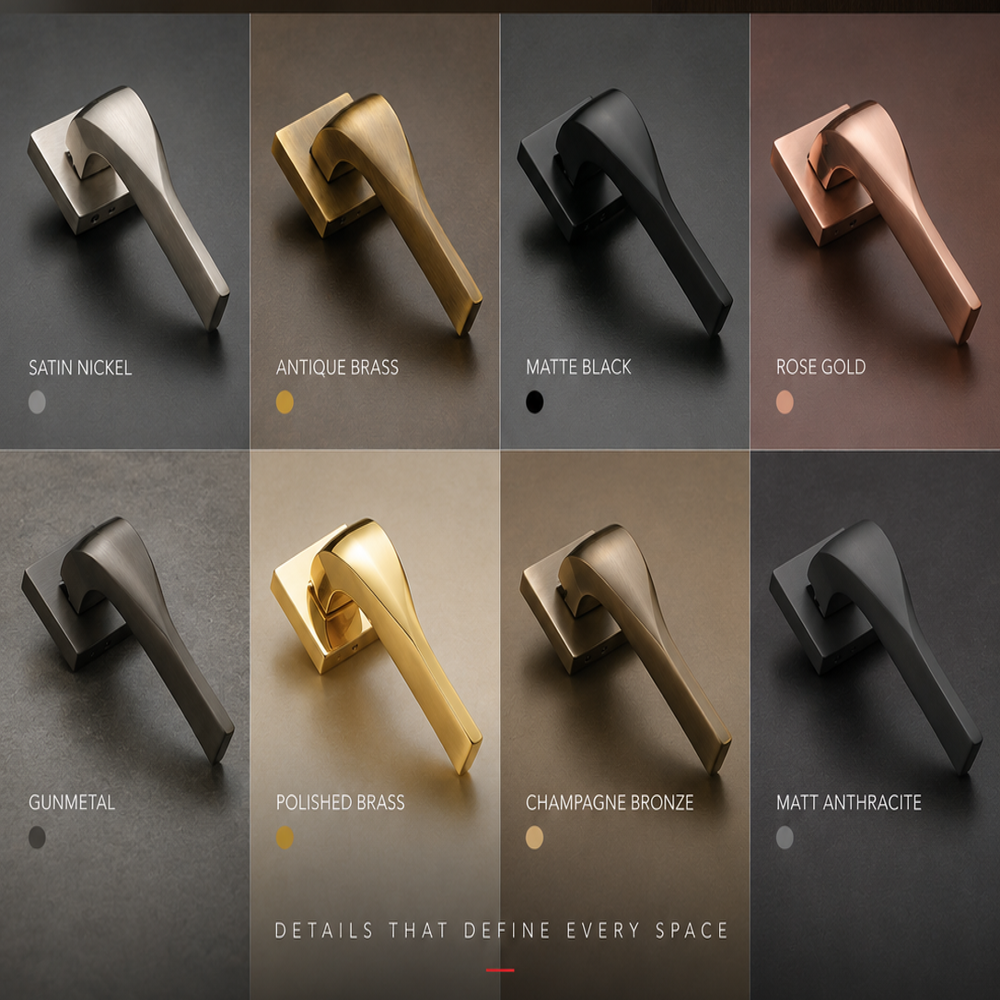 Brass Mortise Door Handle Set