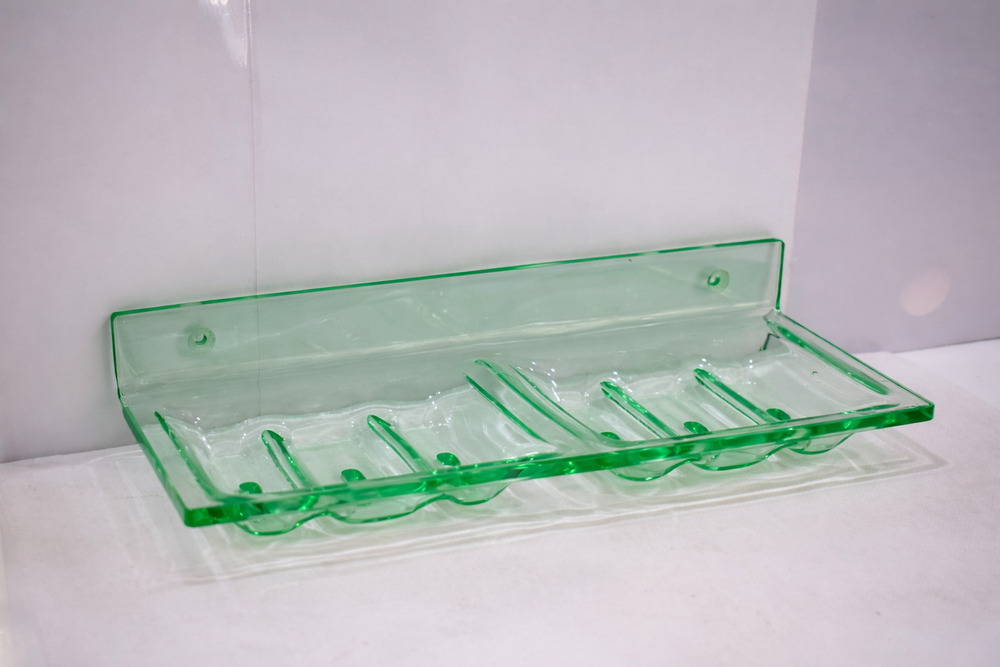 Double Soap Dish Glassy Look