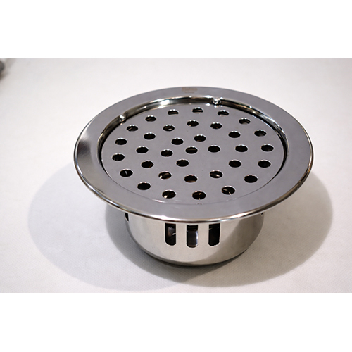 Round Lock Bidding Jali Plain with ACC (Glossy) SS202