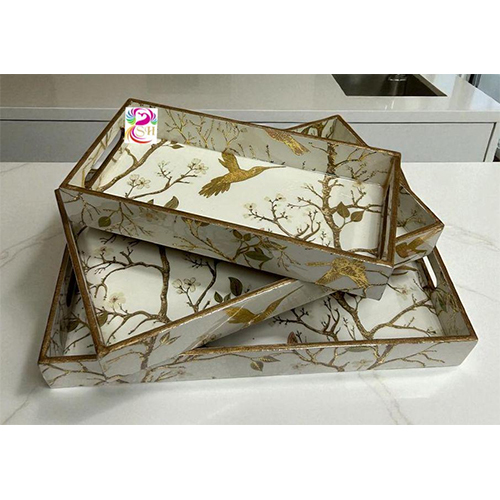 Wooden Meena tray set
