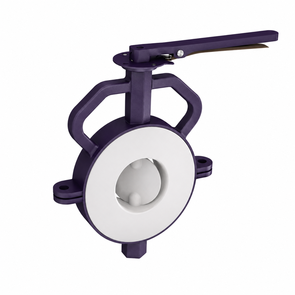 Industrial PTFE Lined Butterfly Valve