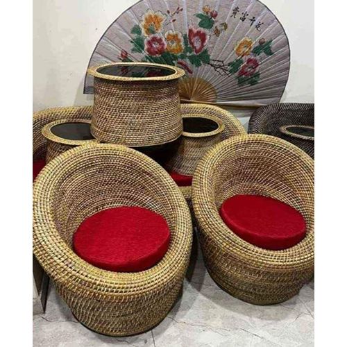 Premium Cane Round And Bamboo Sofa Set