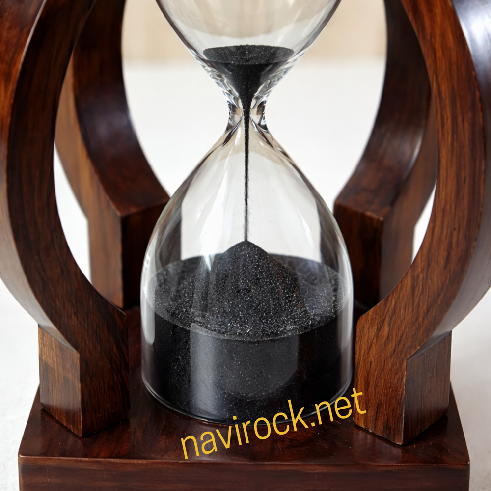 Antique Hourglass With Brass Top Board Decorative Vintage Sandglass Timer