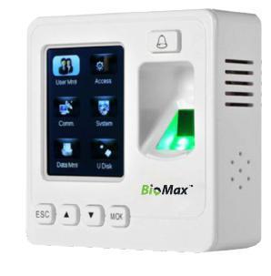 Fingerprint Access Control - Plastic Build, 3" Color Tft Screen | Black & Gray Design, Ideal For Office And Hotel Use