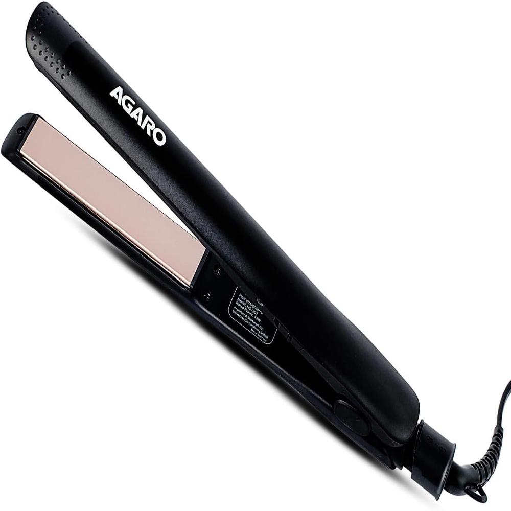 AGARO HS1907 Hair Straightener, Keratin Infused Ceramic Coated Plates, Fast Heating, PTC Heating, Hair Straightening, Hair Styling For Women ,Black  33913