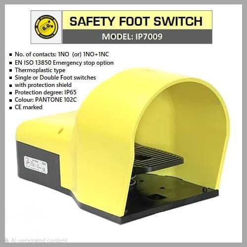 Foot Padle Switch - Color: Yellow