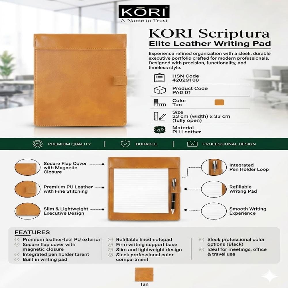 KORI Scriptura Elite Leather Writing Pad(PAD01)